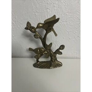 Andrea By Sadek‎ Brass Hummingbirds Flowers Vintage Cottage Core Modern Heirloom